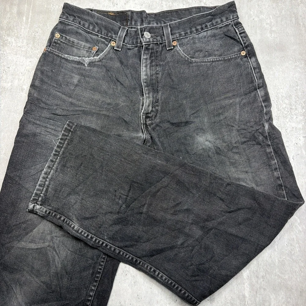 Vintage 90s Levi's 550 Relaxed Fit Jeans Men 33x30 Black Made in USA Grunge Work
